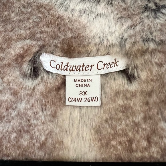 Coldwater Creek. NWT. Faux suede and fur vest.SZ 3X - Picture 4 of 6